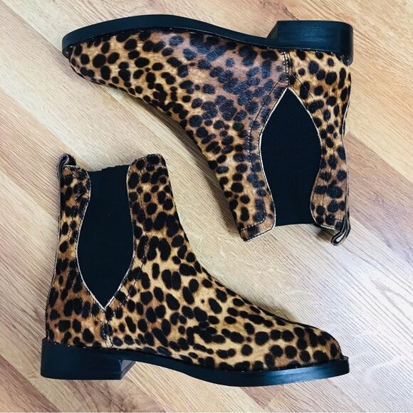 REBECCA MINKOFF Leopard Print Cowhide Chelsea Ankle Boot‎ Booties Size 6.5 New - Picture 9 of 14